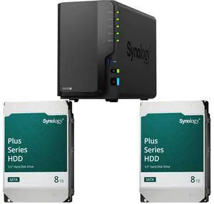 Synology 2-bay DiskStation DS225+ (Diskless) 2 x Synology 8TB HAT3320 Plus Series SATA III 3.5" Internal NAS HDD (HAT3320-8T) Synology 2-bay DiskStation DS225+ (Diskless) 2 x Synology 8TB HAT3320 Plus Series SATA III 3.5" Internal NAS HDD (HAT3320-8T)