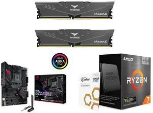 Team T-FORCE VULCAN Z 16GB (2x8GB) DDR4 3200 Desktop RAM, Asus ROG Strix B550-F Gaming WiFi II ATX Motherboard (PCIe 4.0, WiFi 6E, 2.5Gb LAN), AMD Ryzen 7 5800X3D 8-Core 3.4GHz CPU Team T-FORCE VULCAN Z 16GB (2x8GB) DDR4 3200 Desktop RAM, Asus ROG Strix B550-F Gaming WiFi II ATX Motherboard (PCIe 4.0, WiFi 6E, 2.5Gb LAN), AMD Ryzen 7 5800X3D 8-Core 3.4GHz CPU
