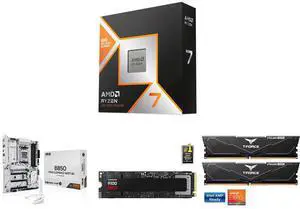 AMD Ryzen 7 9800X3D 8-Core 5.2GHz, AM5, Radeon Graphics, ASUS B850 MAX GAMING WIFI, AM5 ATX, DDR5, PCIe 5.0, Wi-Fi 6E, SAMSUNG SSD 9100 PRO 1TB, PCIe 5.0, Team T-Force Vulcan 16GB DDR5 5200 RAM AMD Ryzen 7 9800X3D 8-Core 5.2GHz, AM5, Radeon Graphics, ASUS B850 MAX GAMING WIFI, AM5 ATX, DDR5, PCIe 5.0, Wi-Fi 6E, SAMSUNG SSD 9100 PRO 1TB, PCIe 5.0, Team T-Force Vulcan 16GB DDR5 5200 RAM