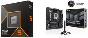 AMD Ryzen 5 9600X 6-Core 3.9GHz, AM5, 65W, Radeon Graphics, ASUS TUF GAMING B850M-E WIFI mATX, 8+2+1 DrMOS, DDR5, PCIe 5.0, 3 M.2, WiFi 6E, 2.5Gb Ethernet, DisplayPort, HDMI, USB-C 10Gbps/5Gbps AMD Ryzen 5 9600X 6-Core 3.9GHz, AM5, 65W, Radeon Graphics, ASUS TUF GAMING B850M-E WIFI mATX, 8+2+1 DrMOS, DDR5, PCIe 5.0, 3 M.2, WiFi 6E, 2.5Gb Ethernet, DisplayPort, HDMI, USB-C 10Gbps/5Gbps