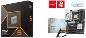 AMD Ryzen 5 9600X 6-Core 3.9 GHz, AM5 65W, Radeon Graphics - MSI B850 GAMING PLUS WIFI ATX Motherboard, Supports Ryzen 9000/8000/7000, DDR5 8200+ MT/s, PCIe 5.0 & 4.0, M.2 Gen5, Wi-Fi 7, 5G LAN AMD Ryzen 5 9600X 6-Core 3.9 GHz, AM5 65W, Radeon Graphics - MSI B850 GAMING PLUS WIFI ATX Motherboard, Supports Ryzen 9000/8000/7000, DDR5 8200+ MT/s, PCIe 5.0 & 4.0, M.2 Gen5, Wi-Fi 7, 5G LAN