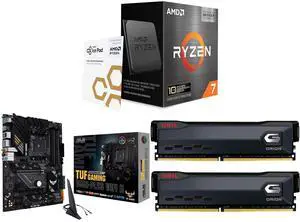 AMD Ryzen 7 5800X3D 10th Anniversary Edition 8-Core 3.4 GHz CPU, ASUS TUF GAMING B550-PLUS WIFI II AM4 Motherboard, GeIL ORION 32GB (2x16GB) DDR4 3200 Memory AMD Ryzen 7 5800X3D 10th Anniversary Edition 8-Core 3.4 GHz CPU, ASUS TUF GAMING B550-PLUS WIFI II AM4 Motherboard, GeIL ORION 32GB (2x16GB) DDR4 3200 Memory