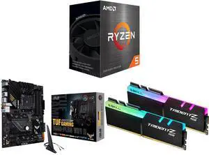 AMD Ryzen 5 5500 6-Core 3.6GHz CPU, ASUS TUF GAMING B550-PLUS WIFI II AM4 Motherboard, G.SKILL TridentZ RGB 16GB (2x8GB) DDR4 3200 RAM AMD Ryzen 5 5500 6-Core 3.6GHz CPU, ASUS TUF GAMING B550-PLUS WIFI II AM4 Motherboard, G.SKILL TridentZ RGB 16GB (2x8GB) DDR4 3200 RAM