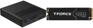 MINISFORUM Mini PC MS-A2 AMD Ryzen 9 9955HX, 96GB DDR5, No SSD/OS, Radeon 610M, HDMI, 2x USB-C, 2x 2.5G LAN, 10G SFP+. Team Group T-FORCE G50 4TB PCIe 4.0 NVMe SSD. MINISFORUM Mini PC MS-A2 AMD Ryzen 9 9955HX, 96GB DDR5, No SSD/OS, Radeon 610M, HDMI, 2x USB-C, 2x 2.5G LAN, 10G SFP+. Team Group T-FORCE G50 4TB PCIe 4.0 NVMe SSD.