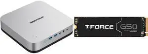 MINISFORUM AI Mini PC X1 Pro-470 AMD Ryzen AI 9 HX 470 Barebone, 2x5G RJ45, WiFi7, BT5.4, HDMI/DP/2xUSB4, AMD Radeon 890M, Team Group T-FORCE G50 4TB PCIe 4.0 x4 NVMe 1.4 TLC SSD MINISFORUM AI Mini PC X1 Pro-470 AMD Ryzen AI 9 HX 470 Barebone, 2x5G RJ45, WiFi7, BT5.4, HDMI/DP/2xUSB4, AMD Radeon 890M, Team Group T-FORCE G50 4TB PCIe 4.0 x4 NVMe 1.4 TLC SSD