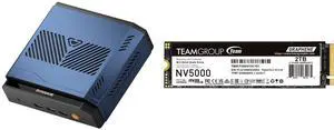 BOSGAME VTA-439 Barebone Mini PC, AMD Ryzen AI 9 HX 470 (Up to 5.2GHz), Dual 2.5G LAN, Wi-Fi 7, BT 5.4, USB4, OCuLink, Triple 8K Display Team Group NV5000 2TB PCIe 4.0 x4 NVMe SSD BOSGAME VTA-439 Barebone Mini PC, AMD Ryzen AI 9 HX 470 (Up to 5.2GHz), Dual 2.5G LAN, Wi-Fi 7, BT 5.4, USB4, OCuLink, Triple 8K Display Team Group NV5000 2TB PCIe 4.0 x4 NVMe SSD