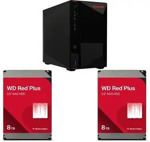 Asustor Nimbustor 2 Gen2 AS5402T 2 Bay NAS, Quad-Core 2.0GHz CPU, Dual 2.5GbE Ports, 4GB DDR4, Four M.2 SSD Slots (Diskless) 2 x WD Red Plus 8TB 5640 RPM 256MB Cache SATA 6.0Gb/s 3.5" Hard Drives -WD80EFPX Asustor Nimbustor 2 Gen2 AS5402T 2 Bay NAS, Quad-Core 2.0GHz CPU, Dual 2.5GbE Ports, 4GB DDR4, Four M.2 SSD Slots (Diskless) 2 x WD Red Plus 8TB 5640 RPM 256MB Cache SATA 6.0Gb/s 3.5" Hard Drives -WD80EFPX