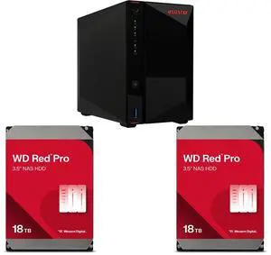 Asustor Nimbustor 2 Gen2 AS5402T 2 Bay NAS, Quad-Core 2.0GHz CPU, Dual 2.5GbE Ports, 4GB DDR4, Four M.2 SSD Slots (Diskless) 2 x WD Red Pro 18TB NAS Internal Hard Drive HDD - 7200 RPM, SATA 6Gb/s, CMR, 512MB Cache, 3.5" - WD181KFGX Asustor Nimbustor 2 Gen2 AS5402T 2 Bay NAS, Quad-Core 2.0GHz CPU, Dual 2.5GbE Ports, 4GB DDR4, Four M.2 SSD Slots (Diskless) 2 x WD Red Pro 18TB NAS Internal Hard Drive HDD - 7200 RPM, SATA 6Gb/s, CMR, 512MB Cache, 3.5" - WD181KFGX