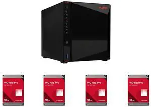 Asustor Nimbustor 4 Gen2 AS5404T 4 Bay NAS, Quad-Core 2.0GHz CPU, Dual 2.5GbE Ports, 4GB DDR4, Four M.2 SSD Slots (Diskless) 4 x WD Red Pro 18TB NAS Internal Hard Drive HDD - 7200 RPM, SATA 6Gb/s, CMR, 512MB Cache, 3.5" - WD181KFGX Asustor Nimbustor 4 Gen2 AS5404T 4 Bay NAS, Quad-Core 2.0GHz CPU, Dual 2.5GbE Ports, 4GB DDR4, Four M.2 SSD Slots (Diskless) 4 x WD Red Pro 18TB NAS Internal Hard Drive HDD - 7200 RPM, SATA 6Gb/s, CMR, 512MB Cache, 3.5" - WD181KFGX