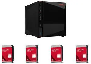 Asustor Nimbustor 4 Gen2 AS5404T 4 Bay NAS, Quad-Core 2.0GHz CPU, Dual 2.5GbE Ports, 4GB DDR4, Four M.2 SSD Slots (Diskless) 4 x WD Red Pro 10TB NAS Internal Hard Drive HDD - 7200 RPM, SATA 6 Gb/s, CMR, 512 MB Cache, 3.5" - WD103KFBX Asustor Nimbustor 4 Gen2 AS5404T 4 Bay NAS, Quad-Core 2.0GHz CPU, Dual 2.5GbE Ports, 4GB DDR4, Four M.2 SSD Slots (Diskless) 4 x WD Red Pro 10TB NAS Internal Hard Drive HDD - 7200 RPM, SATA 6 Gb/s, CMR, 512 MB Cache, 3.5" - WD103KFBX