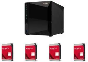 Asustor AS3304T v2 Drivestor 4 Pro Gen2 4 Bay NAS, Quad-Core 1.7GHz CPU, 2.5GbE Port, 2GB DDR4 (Diskless) 4 x WD Red Pro 10TB NAS Internal Hard Drive HDD - 7200 RPM, SATA 6 Gb/s, CMR, 512 MB Cache, 3.5" - WD103KFBX Asustor AS3304T v2 Drivestor 4 Pro Gen2 4 Bay NAS, Quad-Core 1.7GHz CPU, 2.5GbE Port, 2GB DDR4 (Diskless) 4 x WD Red Pro 10TB NAS Internal Hard Drive HDD - 7200 RPM, SATA 6 Gb/s, CMR, 512 MB Cache, 3.5" - WD103KFBX