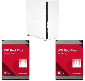QNAP TS-233-US Network Storage 2 x WD Red Plus 10TB NAS Hard Disk Drive - 7200 RPM Class SATA 6Gb/s, CMR, 512MB Cache, 3.5 Inch - WD100EFGX QNAP TS-233-US Network Storage 2 x WD Red Plus 10TB NAS Hard Disk Drive - 7200 RPM Class SATA 6Gb/s, CMR, 512MB Cache, 3.5 Inch - WD100EFGX