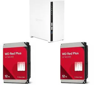 QNAP TS-233-US Network Storage 2 x WD Red Plus 12TB NAS Hard Disk Drive - 7200 RPM Class SATA 6Gb/s, CMR, 512MB Cache, 3.5 Inch - WD120EFGX QNAP TS-233-US Network Storage 2 x WD Red Plus 12TB NAS Hard Disk Drive - 7200 RPM Class SATA 6Gb/s, CMR, 512MB Cache, 3.5 Inch - WD120EFGX