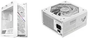 ASUS ROG Strix Helios II White Edition EATX mid-tower gaming case with dual tempered glass, aluminum grille, 4 fans, plus ASUS TUF Gaming 1000W 80+ Gold White Edition fully modular power supply with military-grade components ASUS ROG Strix Helios II White Edition EATX mid-tower gaming case with dual tempered glass, aluminum grille, 4 fans, plus ASUS TUF Gaming 1000W 80+ Gold White Edition fully modular power supply with military-grade components