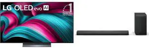 LG 55" OLED evo AI 4K C5 Smart TV w/Dolby Atmos, Vision, HDR10, AI Upscaling, Filmmaker Mode, Wow Orchestra, Alexa (OLED55C5PUA, 2025) + LG S70TY 3.1.1 Dolby Atmos Soundbar, Matches QNED TV, WOW Orchestra LG 55" OLED evo AI 4K C5 Smart TV w/Dolby Atmos, Vision, HDR10, AI Upscaling, Filmmaker Mode, Wow Orchestra, Alexa (OLED55C5PUA, 2025) + LG S70TY 3.1.1 Dolby Atmos Soundbar, Matches QNED TV, WOW Orchestra