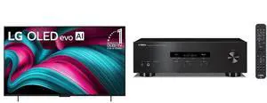 LG 42" OLED evo 4K C5 Smart TV w/Dolby Atmos & Vision, HDR10, Filmmaker Mode, Alexa (OLED42C5PUA, 2025) + YAMAHA R-S202BL 2-Ch. HiFi Stereo Receiver w/Bluetooth - Black LG 42" OLED evo 4K C5 Smart TV w/Dolby Atmos & Vision, HDR10, Filmmaker Mode, Alexa (OLED42C5PUA, 2025) + YAMAHA R-S202BL 2-Ch. HiFi Stereo Receiver w/Bluetooth - Black