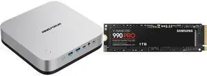 MINISFORUM AI Mini PC X1 Pro-470 AMD Ryzen AI 9 HX 470 Barebone, 2x5G RJ45, WiFi7, BT5.4, HDMI/DP/2xUSB4, AMD Radeon 890M, SAMSUNG 990 PRO SSD 1TB PCIe 4.0, Read Speeds Up to 7,450 MB/s, MZ-V9P1T0B/AM MINISFORUM AI Mini PC X1 Pro-470 AMD Ryzen AI 9 HX 470 Barebone, 2x5G RJ45, WiFi7, BT5.4, HDMI/DP/2xUSB4, AMD Radeon 890M, SAMSUNG 990 PRO SSD 1TB PCIe 4.0, Read Speeds Up to 7,450 MB/s, MZ-V9P1T0B/AM