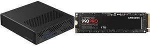 MINISFORUM Mini PC MS-A2 AMD Ryzen 9 9955HX, 96GB DDR5, No SSD/OS, Radeon 610M, HDMI, 2x USB-C, 2x 2.5G LAN, 10G SFP+. SAMSUNG 990 PRO SSD 1TB PCIe 4.0, Read 7,450 MB/s, MZ-V9P1T0B/AM MINISFORUM Mini PC MS-A2 AMD Ryzen 9 9955HX, 96GB DDR5, No SSD/OS, Radeon 610M, HDMI, 2x USB-C, 2x 2.5G LAN, 10G SFP+. SAMSUNG 990 PRO SSD 1TB PCIe 4.0, Read 7,450 MB/s, MZ-V9P1T0B/AM