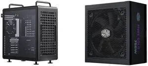 Cooler Master QUBE 540 ATX Mid-Tower PC Case - Customizable Chassis with Movable I/O Panel, Multi-Position PSU Mount, Tempered Glass & Handles - Stardust Iron Cooler Master MWE Gold 750 V3 Fully Modular Power Supply - 750W 80+ Gold Certifie Cooler Master QUBE 540 ATX Mid-Tower PC Case - Customizable Chassis with Movable I/O Panel, Multi-Position PSU Mount, Tempered Glass & Handles - Stardust Iron Cooler Master MWE Gold 750 V3 Fully Modular Power Supply - 750W 80+ Gold Certifie