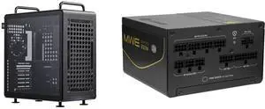 Cooler Master QUBE 540 ATX Mid-Tower PC Case - Customizable Chassis with Movable I/O Panel, Multi-Position PSU, Tempered Glass & Handles - Stardust Iron Cooler Master MWE V4 850W PSU, GPU Shield™, 12V-2x6 Cable, PCIe 5.1, Cybenetics Platinu Cooler Master QUBE 540 ATX Mid-Tower PC Case - Customizable Chassis with Movable I/O Panel, Multi-Position PSU, Tempered Glass & Handles - Stardust Iron Cooler Master MWE V4 850W PSU, GPU Shield™, 12V-2x6 Cable, PCIe 5.1, Cybenetics Platinu