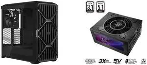 Cooler Master HAF II 500 ATX PC Case, High Airflow Dual 220mm + 180mm Fans, 430mm Graphics Cards Support, 360mm AIO Support, ATX Motherboards, 4 Dual-Slot GPUs, Dedicated GPU Airflow, AI Workstation ASRock PG-1600G 1600 W Power Supply Cooler Master HAF II 500 ATX PC Case, High Airflow Dual 220mm + 180mm Fans, 430mm Graphics Cards Support, 360mm AIO Support, ATX Motherboards, 4 Dual-Slot GPUs, Dedicated GPU Airflow, AI Workstation ASRock PG-1600G 1600 W Power Supply