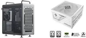 Cooler Master QUBE 540 ATX Mid-Tower PC Case - Customizable Modular Chassis with Movable I/O Panel, Multi-Position PSU Mount, Tempered Glass & Handles - Moonstone ASRock SL-850GW Gold 850W Full Modular Power Supply Cooler Master QUBE 540 ATX Mid-Tower PC Case - Customizable Modular Chassis with Movable I/O Panel, Multi-Position PSU Mount, Tempered Glass & Handles - Moonstone ASRock SL-850GW Gold 850W Full Modular Power Supply