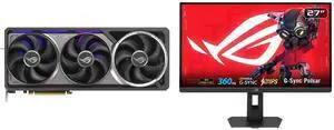 ASUS ROG Astral GeForce RTX 5090 32GB GDDR7 OC Edition Graphics Card & ASUS ROG STRIX 27" QHD 1440P 360Hz Monitor, 25" Full HD, FreeSync, G-Sync, HDR400, Adjustable Stand XG27AQNGV ASUS ROG Astral GeForce RTX 5090 32GB GDDR7 OC Edition Graphics Card & ASUS ROG STRIX 27" QHD 1440P 360Hz Monitor, 25" Full HD, FreeSync, G-Sync, HDR400, Adjustable Stand XG27AQNGV