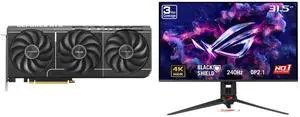 ASUS PRIME GeForce RTX 5070 OC 12GB GDDR7 PCIe 5.0 DLSS 4.0 Graphics Card & ASUS ROG Swift 32" UHD 4K 240Hz FreeSync/G-Sync HDR500 USB-C OLED Gaming Monitor with Adjustable Stand ASUS PRIME GeForce RTX 5070 OC 12GB GDDR7 PCIe 5.0 DLSS 4.0 Graphics Card & ASUS ROG Swift 32" UHD 4K 240Hz FreeSync/G-Sync HDR500 USB-C OLED Gaming Monitor with Adjustable Stand
