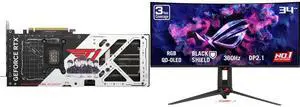 ASUS T1 GeForce RTX 5070 Graphics Card T1-RTX5070-O12G-GAMING ASUS ROG SWIFT 34" QHD 2K 1440P 360Hz FreeSync Pro & G-SYNC HDR500 AUTO KVM USB-C Curved OLED Gaming Monitor Height Adjustable, Swivel & Tilt Stand PG34WCDN ASUS T1 GeForce RTX 5070 Graphics Card T1-RTX5070-O12G-GAMING ASUS ROG SWIFT 34" QHD 2K 1440P 360Hz FreeSync Pro & G-SYNC HDR500 AUTO KVM USB-C Curved OLED Gaming Monitor Height Adjustable, Swivel & Tilt Stand PG34WCDN