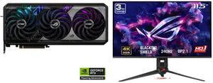 ASUS ROG GeForce RTX 5070 OC 12GB GDDR7 DLSS 4.0 PCIe 5.0 Graphics Card ROG-STRIX-RTX5070-O12G-GAMING ASUS ROG Swift 32" UHD 4K 240Hz FreeSync & G-Sync 0.03ms HDR500 USB-C OLED Monitor with Adjustable Stand PG32UCDM3 ASUS ROG GeForce RTX 5070 OC 12GB GDDR7 DLSS 4.0 PCIe 5.0 Graphics Card ROG-STRIX-RTX5070-O12G-GAMING ASUS ROG Swift 32" UHD 4K 240Hz FreeSync & G-Sync 0.03ms HDR500 USB-C OLED Monitor with Adjustable Stand PG32UCDM3