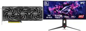 PNY GeForce RTX 5070 Ti OC PCIe 5.0, 16GB GDDR7, DLSS 4.0 Graphics Card VCG5070T16TFXPB1-O ASUS ROG SWIFT 34" QHD 1440P 360Hz FreeSync Pro & G-SYNC HDR500 KVM USB-C Curved OLED Monitor, Adjustable Stand PG34WCDN PNY GeForce RTX 5070 Ti OC PCIe 5.0, 16GB GDDR7, DLSS 4.0 Graphics Card VCG5070T16TFXPB1-O ASUS ROG SWIFT 34" QHD 1440P 360Hz FreeSync Pro & G-SYNC HDR500 KVM USB-C Curved OLED Monitor, Adjustable Stand PG34WCDN