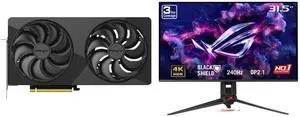 PNY OC GeForce RTX 5070 Ti Graphics Card NVIDIA RTX 5070 Ti ASUS ROG Swift 32" UHD 4K 240Hz FreeSync Pro & G-Sync 0.03ms HDR500 USB-C GEN 3 OLED Gaming Monitor with Adjustable Stand PG32UCDM3 PNY OC GeForce RTX 5070 Ti Graphics Card NVIDIA RTX 5070 Ti ASUS ROG Swift 32" UHD 4K 240Hz FreeSync Pro & G-Sync 0.03ms HDR500 USB-C GEN 3 OLED Gaming Monitor with Adjustable Stand PG32UCDM3