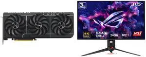 ASUS PRIME GeForce RTX 5080 16GB GDDR7 OC Edition Graphics Card & ASUS ROG Swift 32" UHD 4K 240Hz FreeSync/G-Sync HDR500 USB-C OLED Gaming Monitor with Adjustable Stand PG32UCDM3 ASUS PRIME GeForce RTX 5080 16GB GDDR7 OC Edition Graphics Card & ASUS ROG Swift 32" UHD 4K 240Hz FreeSync/G-Sync HDR500 USB-C OLED Gaming Monitor with Adjustable Stand PG32UCDM3