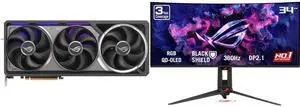 ASUS ROG Astral GeForce RTX 5090 32GB GDDR7 OC Edition Graphics Card & ASUS ROG SWIFT 34" QHD 360Hz FreeSync/G-SYNC HDR500 Curved OLED Gaming Monitor with Adjustable Stand PG34WCDN ASUS ROG Astral GeForce RTX 5090 32GB GDDR7 OC Edition Graphics Card & ASUS ROG SWIFT 34" QHD 360Hz FreeSync/G-SYNC HDR500 Curved OLED Gaming Monitor with Adjustable Stand PG34WCDN