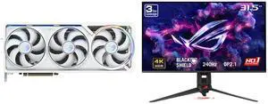 ASUS ROG Astral GeForce RTX 5090 Graphics Card ROG-ASTRAL-RTX5090-O32G-WHITE & ASUS ROG Swift 32" UHD 4K 240Hz FreeSync/G-Sync 0.03ms HDR500 USB-C GEN 3 OLED Gaming Monitor with Adjustable Stand PG32UCDM3 ASUS ROG Astral GeForce RTX 5090 Graphics Card ROG-ASTRAL-RTX5090-O32G-WHITE & ASUS ROG Swift 32" UHD 4K 240Hz FreeSync/G-Sync 0.03ms HDR500 USB-C GEN 3 OLED Gaming Monitor with Adjustable Stand PG32UCDM3