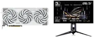 ASUS TUF Gaming white GeForce RTX 5070 Ti OC 16GB GDDR7 PCIe 5.0 DLSS 4.0 Graphics Card & ASUS ROG Swift 27" QHD 1440P 540Hz Full HD 720Hz FreeSync Pro & G-SYNC HDR500 OLED Monitor PG27AQWP-G ASUS TUF Gaming white GeForce RTX 5070 Ti OC 16GB GDDR7 PCIe 5.0 DLSS 4.0 Graphics Card & ASUS ROG Swift 27" QHD 1440P 540Hz Full HD 720Hz FreeSync Pro & G-SYNC HDR500 OLED Monitor PG27AQWP-G