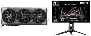 ASUS TUF Gaming GeForce RTX 5080 16GB GDDR7 OC Edition Graphics Card & ASUS ROG Swift 27" QHD 1440P 540Hz Full HD 720Hz FreeSync & G-SYNC HDR500 OLED Gaming Monitor PG27AQWP-G ASUS TUF Gaming GeForce RTX 5080 16GB GDDR7 OC Edition Graphics Card & ASUS ROG Swift 27" QHD 1440P 540Hz Full HD 720Hz FreeSync & G-SYNC HDR500 OLED Gaming Monitor PG27AQWP-G