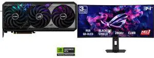 ASUS ROG GeForce RTX 5070 OC 12GB GDDR7 DLSS 4.0 PCIe 5.0 Graphics Card ROG-STRIX-RTX5070-O12G-GAMING ASUS ROG Strix 34" UltraWide QHD 2K 1440P 280Hz G-Sync HDR500 0.03ms USB-C OLED Curved Gaming Monitor XG34WCDMS ASUS ROG GeForce RTX 5070 OC 12GB GDDR7 DLSS 4.0 PCIe 5.0 Graphics Card ROG-STRIX-RTX5070-O12G-GAMING ASUS ROG Strix 34" UltraWide QHD 2K 1440P 280Hz G-Sync HDR500 0.03ms USB-C OLED Curved Gaming Monitor XG34WCDMS