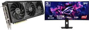 ASUS PRIME GeForce RTX 5080 Video Card PRIME-RTX5080-O16G-EVO ASUS ROG Strix 34 inch UltraWide QHD 2K 1440P 280Hz G-Sync Compatible HDR500 0.03ms USB-C OLED Curved Gaming Computer Monitor XG34WCDMS ASUS PRIME GeForce RTX 5080 Video Card PRIME-RTX5080-O16G-EVO ASUS ROG Strix 34 inch UltraWide QHD 2K 1440P 280Hz G-Sync Compatible HDR500 0.03ms USB-C OLED Curved Gaming Computer Monitor XG34WCDMS