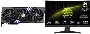 MSI Gaming GeForce RTX 5070 Ti Graphics Card 16G GAMING TRIO OC, MSI 24" Full HD 180Hz AMD FreeSync HDR 1ms 1500R 105% sRGB Anti-Glare Curved Gaming Monitor Frameless Design MAG 244C MSI Gaming GeForce RTX 5070 Ti Graphics Card 16G GAMING TRIO OC, MSI 24" Full HD 180Hz AMD FreeSync HDR 1ms 1500R 105% sRGB Anti-Glare Curved Gaming Monitor Frameless Design MAG 244C