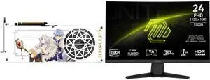 MSI GeForce RTX 5070 Ti 16G FRIEREN EDITION OC Video Card, MSI 24" Full HD 180Hz AMD FreeSync HDR 1ms 1500R 105% sRGB Anti-Glare Curved Gaming Monitor, Frameless Design, MAG 244C MSI GeForce RTX 5070 Ti 16G FRIEREN EDITION OC Video Card, MSI 24" Full HD 180Hz AMD FreeSync HDR 1ms 1500R 105% sRGB Anti-Glare Curved Gaming Monitor, Frameless Design, MAG 244C
