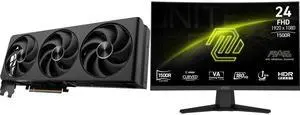 MSI INSPIRE GeForce RTX 5080 Graphics Card 16G 3X OC BLACK, MSI 24" Full HD 180Hz AMD FreeSync HDR 1ms 1500R 105% sRGB Anti-Glare Curved Gaming Monitor Frameless Design MAG 244C MSI INSPIRE GeForce RTX 5080 Graphics Card 16G 3X OC BLACK, MSI 24" Full HD 180Hz AMD FreeSync HDR 1ms 1500R 105% sRGB Anti-Glare Curved Gaming Monitor Frameless Design MAG 244C