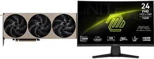 MSI INSPIRE GeForce RTX 5080 Graphics Card 16G 3X OC & MSI 24" Full HD 180Hz AMD FreeSync HDR 1ms 1500R 105% sRGB Anti-Glare Curved Gaming Monitor Frameless Design MAG 244C MSI INSPIRE GeForce RTX 5080 Graphics Card 16G 3X OC & MSI 24" Full HD 180Hz AMD FreeSync HDR 1ms 1500R 105% sRGB Anti-Glare Curved Gaming Monitor Frameless Design MAG 244C