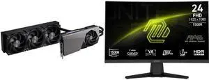 MSI Suprim GeForce RTX 5090 Graphics Card 32G SUPRIM LIQUID SOC, MSI 24" Full HD 180Hz AMD FreeSync HDR 1ms 1500R 105% sRGB Anti-Glare Curved Gaming Monitor Frameless Design MAG 244C MSI Suprim GeForce RTX 5090 Graphics Card 32G SUPRIM LIQUID SOC, MSI 24" Full HD 180Hz AMD FreeSync HDR 1ms 1500R 105% sRGB Anti-Glare Curved Gaming Monitor Frameless Design MAG 244C