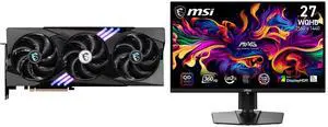 MSI Gaming GeForce RTX 5070 Graphics Card 12G GAMING TRIO OC, MSI 27" QHD 1440P 360Hz FreeSync Premium Pro 0.03ms HDR400 USB-C OLED Monitor, Height Adjustable, Pivot, Swivel & Tilt Stand for PC & Console Gaming MSI Gaming GeForce RTX 5070 Graphics Card 12G GAMING TRIO OC, MSI 27" QHD 1440P 360Hz FreeSync Premium Pro 0.03ms HDR400 USB-C OLED Monitor, Height Adjustable, Pivot, Swivel & Tilt Stand for PC & Console Gaming