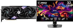 MSI Gaming GeForce RTX 5070 Graphics Card RTX 5070 12G GAMING TRIO OC MSI 32 inch UHD 4K 240Hz with Nvidia G-Sync compatible 0.03ms 90W USB-C OLED Gaming Computer Monitor with Height Adjustable & Swivel Stand MPG 321URX QD-OLED MSI Gaming GeForce RTX 5070 Graphics Card RTX 5070 12G GAMING TRIO OC MSI 32 inch UHD 4K 240Hz with Nvidia G-Sync compatible 0.03ms 90W USB-C OLED Gaming Computer Monitor with Height Adjustable & Swivel Stand MPG 321URX QD-OLED