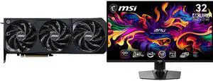 MSI SHADOW GeForce RTX 5070 Ti Graphics Card RTX 5070 TI 16G SHADOW 3X OC MSI 32 inch UHD 4K 240Hz with Nvidia G-Sync compatible 0.03ms 90W USB-C OLED Gaming Computer Monitor with Height Adjustable & Swivel Stand MPG 321URX QD-OLED MSI SHADOW GeForce RTX 5070 Ti Graphics Card RTX 5070 TI 16G SHADOW 3X OC MSI 32 inch UHD 4K 240Hz with Nvidia G-Sync compatible 0.03ms 90W USB-C OLED Gaming Computer Monitor with Height Adjustable & Swivel Stand MPG 321URX QD-OLED