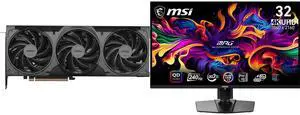 MSI Ventus GeForce RTX 5070 Ti Graphics Card RTX 5070 TI 16G VENTUS 3X OC BLACK MSI 32 inch UHD 4K 240Hz with Nvidia G-Sync compatible 0.03ms 90W USB-C OLED Gaming Computer Monitor with Height Adjustable & Swivel Stand MPG 321URX QD-OLED MSI Ventus GeForce RTX 5070 Ti Graphics Card RTX 5070 TI 16G VENTUS 3X OC BLACK MSI 32 inch UHD 4K 240Hz with Nvidia G-Sync compatible 0.03ms 90W USB-C OLED Gaming Computer Monitor with Height Adjustable & Swivel Stand MPG 321URX QD-OLED