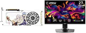 MSI GeForce RTX 5070 Ti 16G FRIEREN EDITION OC Video Card, MSI 27" QHD 2K 1440P 360Hz FreeSync Premium Pro 0.03ms HDR400 USB-C OLED Gaming Monitor, Height Adjustable, Pivot, Swivel & Tilt Stand, PC & Console Gaming MSI GeForce RTX 5070 Ti 16G FRIEREN EDITION OC Video Card, MSI 27" QHD 2K 1440P 360Hz FreeSync Premium Pro 0.03ms HDR400 USB-C OLED Gaming Monitor, Height Adjustable, Pivot, Swivel & Tilt Stand, PC & Console Gaming