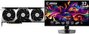 MSI Ventus GeForce RTX 5070 Ti Graphics Card RTX 5070 TI 16G VENTUS 3X OC MSI 32 inch UHD 4K 240Hz with Nvidia G-Sync compatible 0.03ms 90W USB-C OLED Gaming Computer Monitor with Height Adjustable & Swivel Stand MPG 321URX QD-OLED MSI Ventus GeForce RTX 5070 Ti Graphics Card RTX 5070 TI 16G VENTUS 3X OC MSI 32 inch UHD 4K 240Hz with Nvidia G-Sync compatible 0.03ms 90W USB-C OLED Gaming Computer Monitor with Height Adjustable & Swivel Stand MPG 321URX QD-OLED